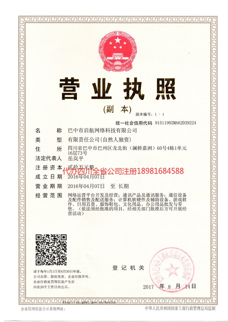 威远威远启航网络科技有限公司